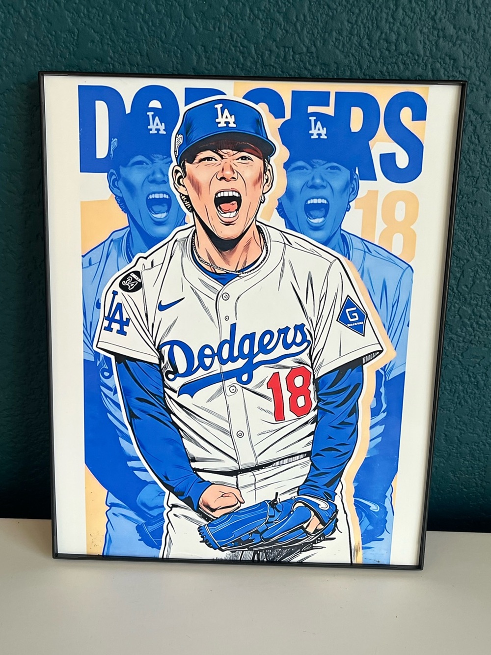 Los Angeles Dodgers Baseball MLB Yoshinobu Yamamoto Poster Print 8x10